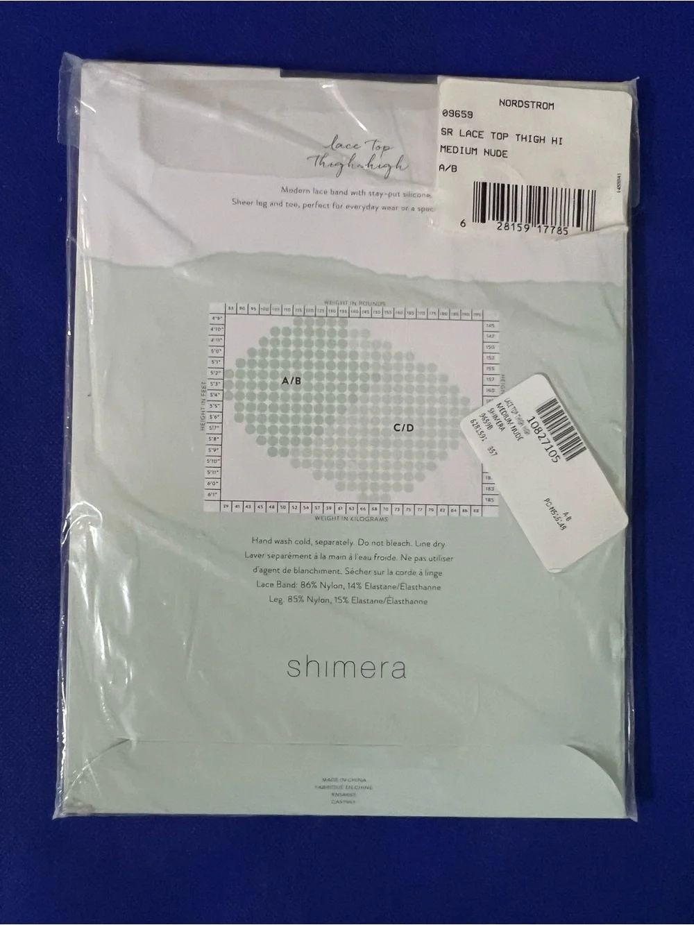 Shimera Sexy Lace Top Thigh Highs from Nordstrom.com - Nude - Size A/B - Sealed.